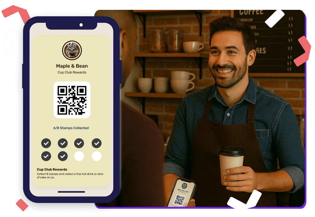 Loytu on phone for coffee shops