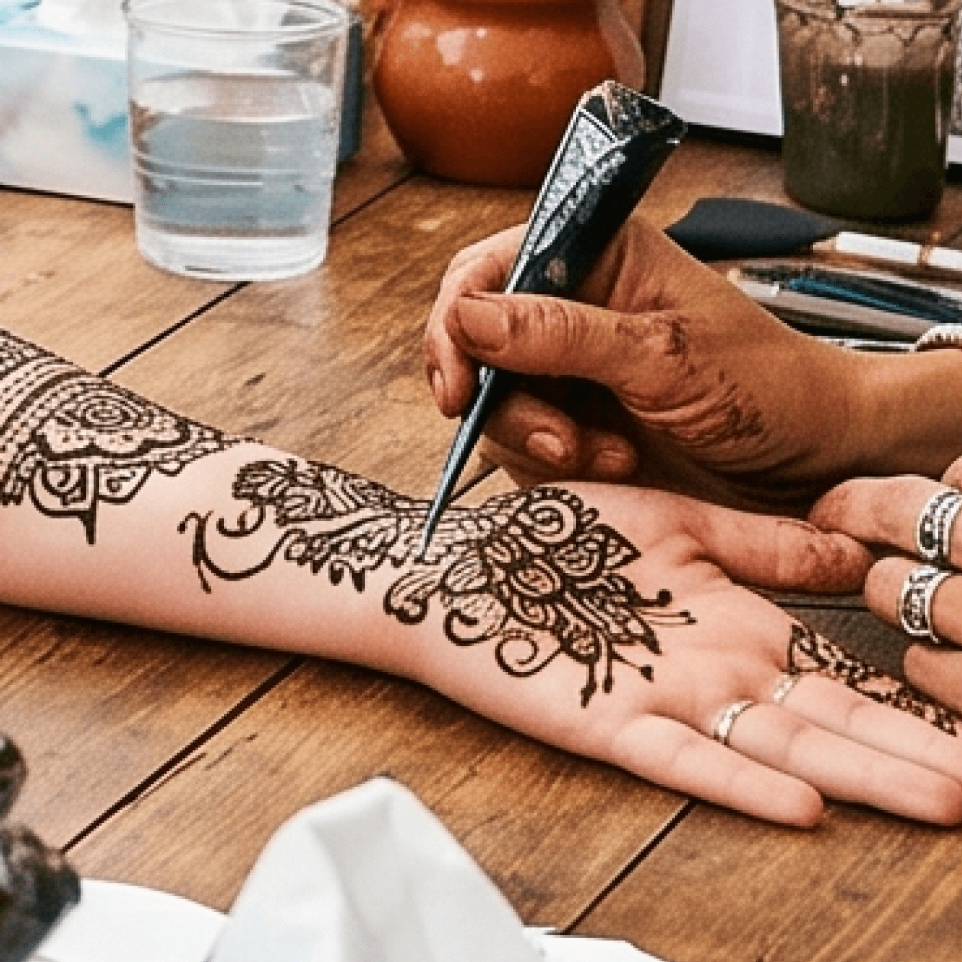 Henna tattooing
